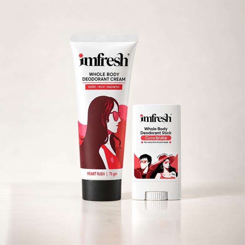 imfresh Coco Bruleè Deo Stick + imfresh Heart Rush Combo